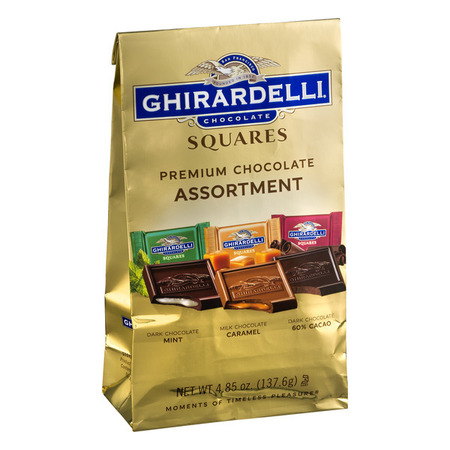 GHIRARDELLI Ghirardelli Assorted Chocolate 60% Cacao Square 4.8 oz., PK6 62303